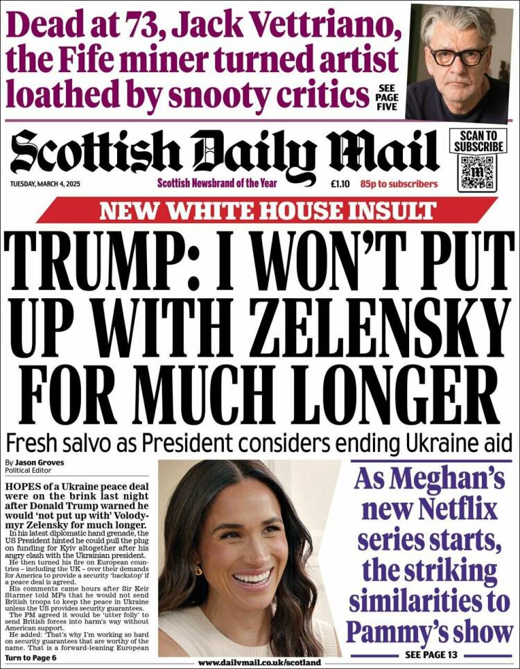 Portada de Scottish Daily Mail (United Kingdom)