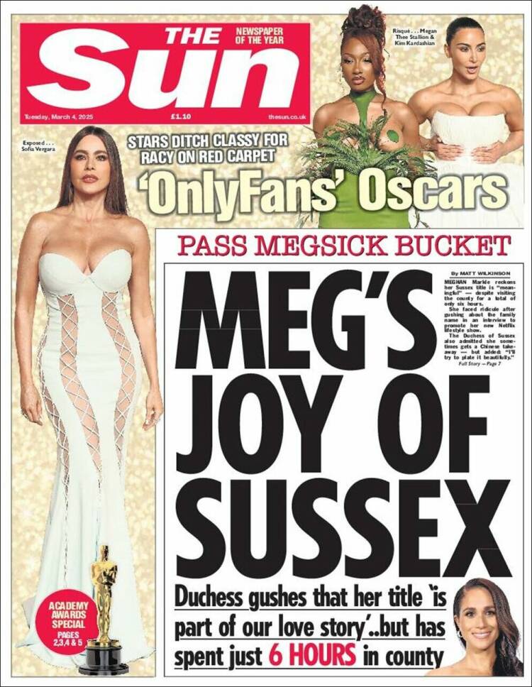 Portada de The Sun (Reino Unido)