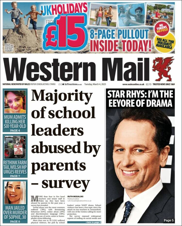 Portada de Western Mail (United Kingdom)