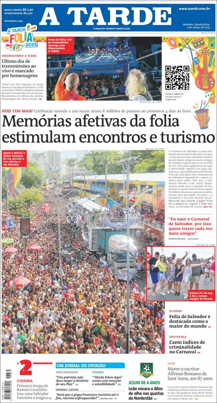 Portada de Diário A Tarde (Brasil)