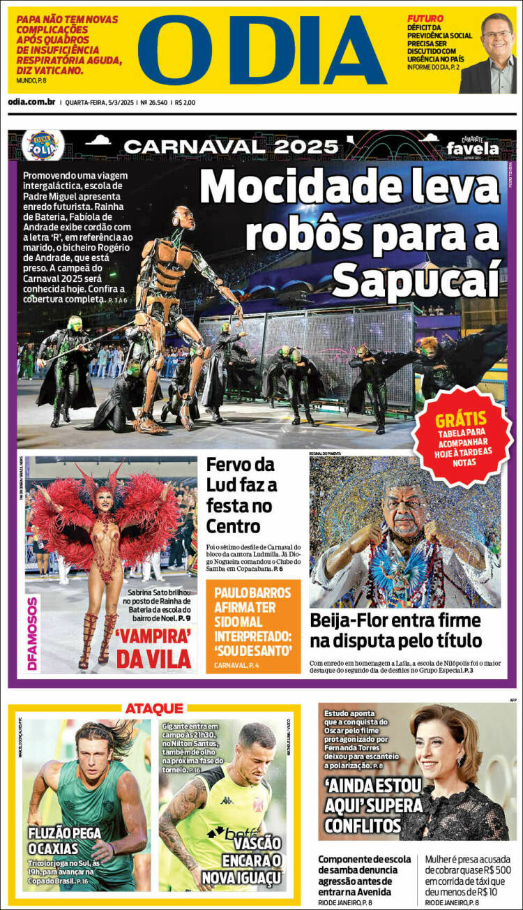 Portada de O Dia (Brasil)