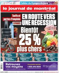 Portada de Le Journal de Montréal (Canadá)