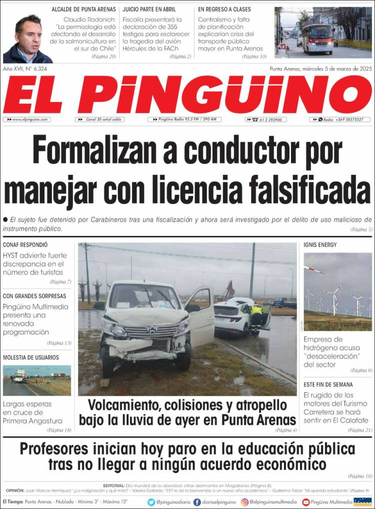 Portada de El Pingüino (Chile)