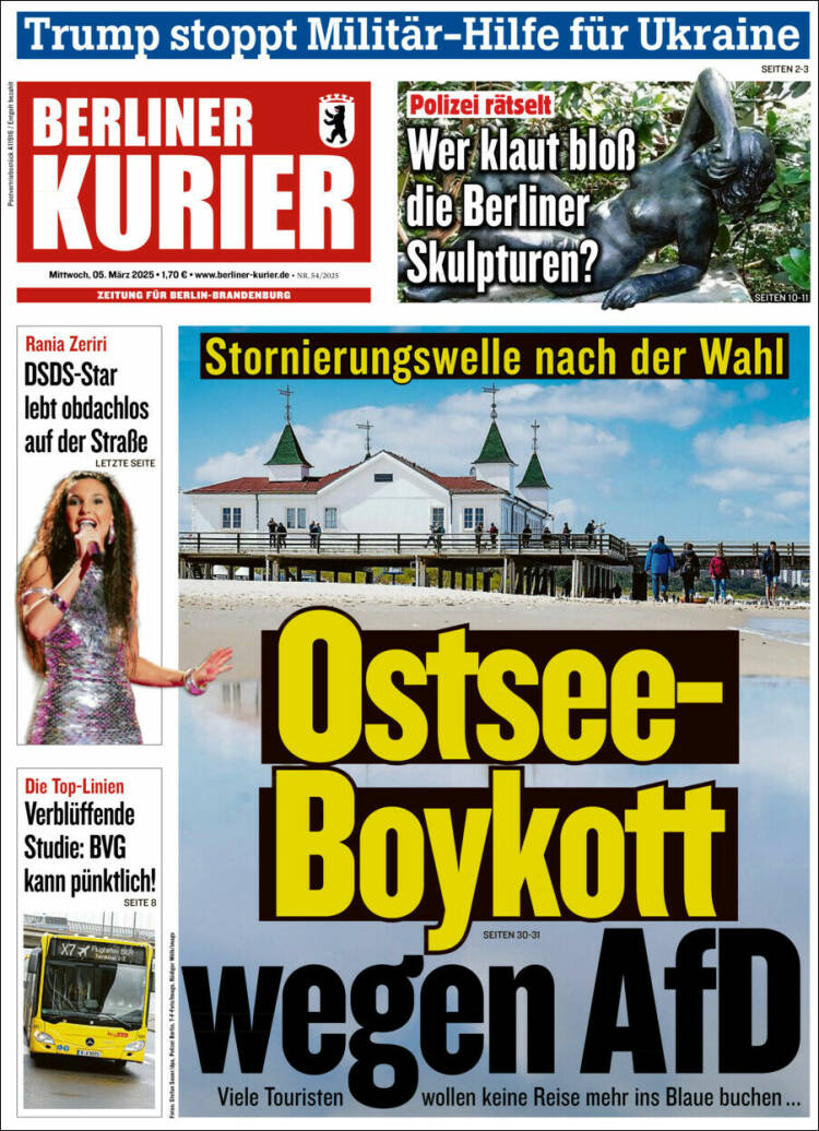 Portada de Berliner Kurier - Startseite BK (Alemania)
