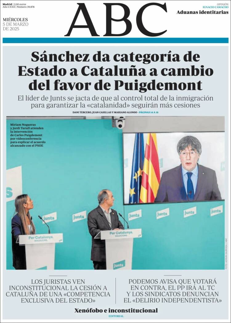 Portada de ABC (España)