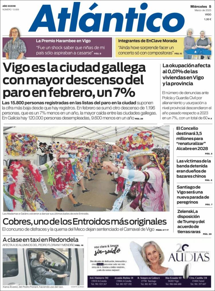 Portada de Atlántico Diario (España)