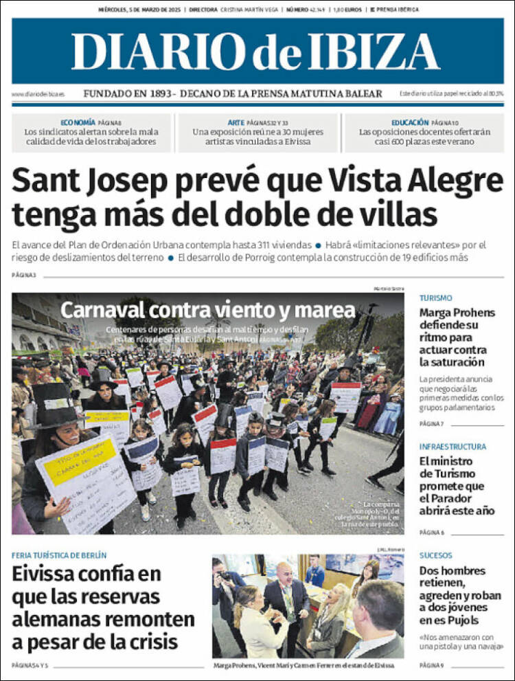 Portada de Diario de Ibiza (España)