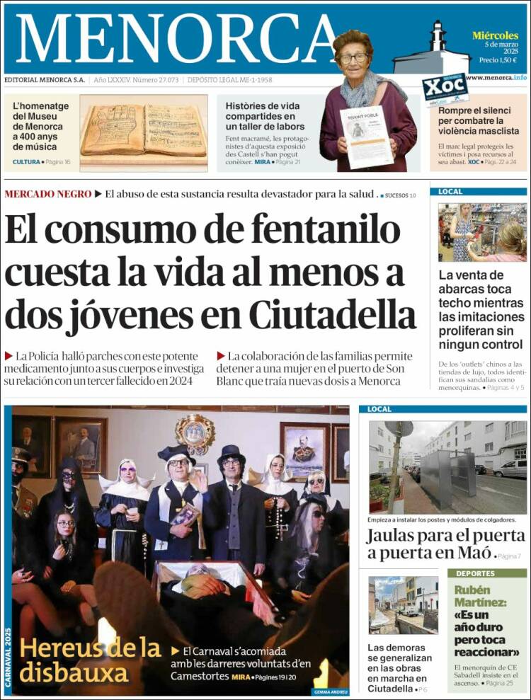 Portada de Menorca - Diario Insular (España)