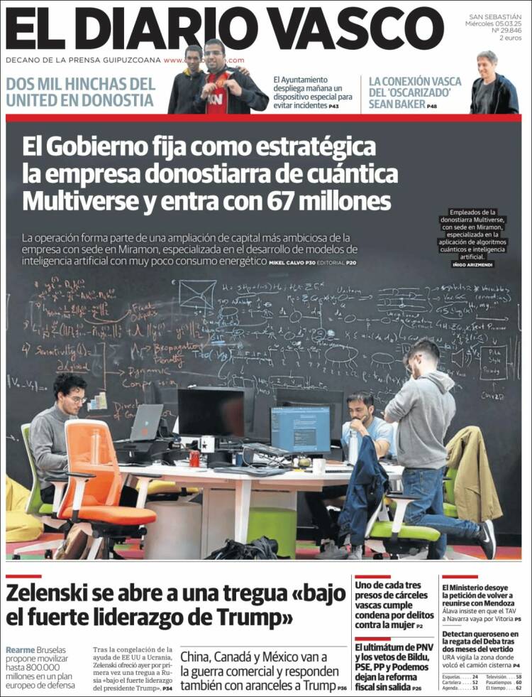 Portada de Diario Vasco (España)