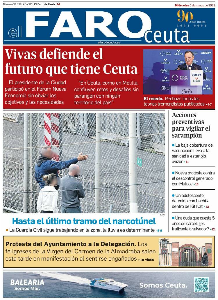 Portada de El Faro de Ceuta (España)