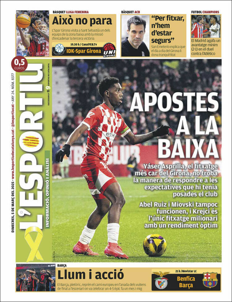 Portada de L'Esportiu : Girona (España)