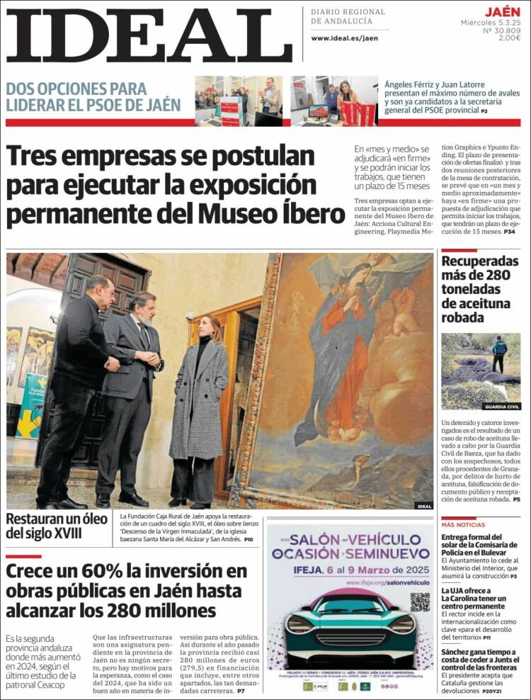 Portada de El Ideal de Jaén (España)