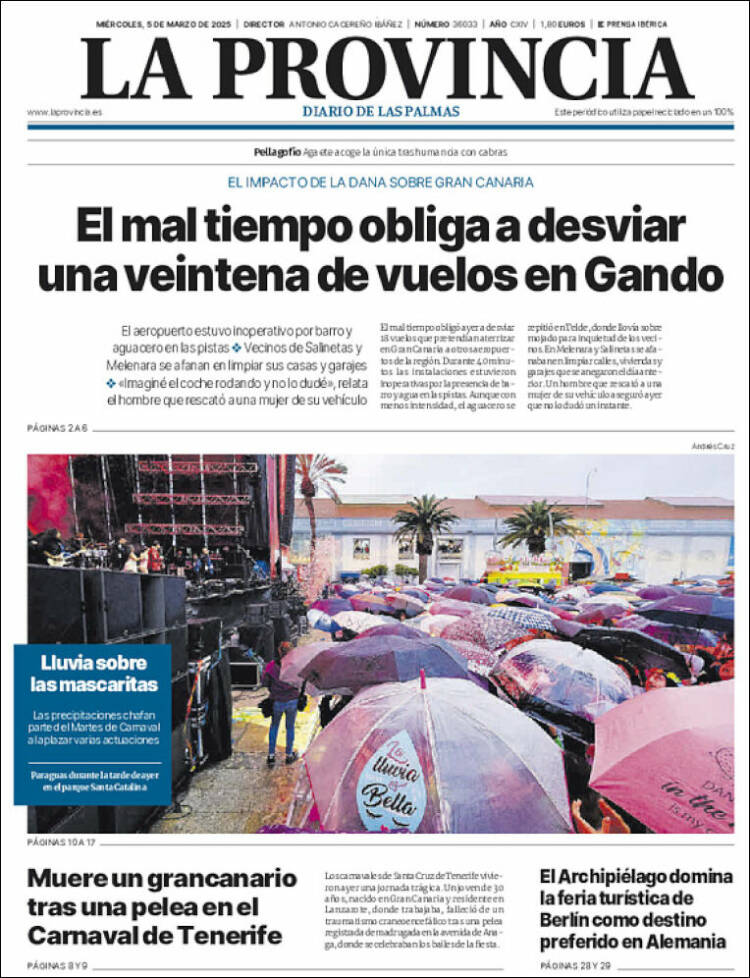 Portada de La Provincia (España)