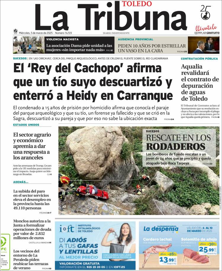 Portada de La Tribuna de Toledo (España)