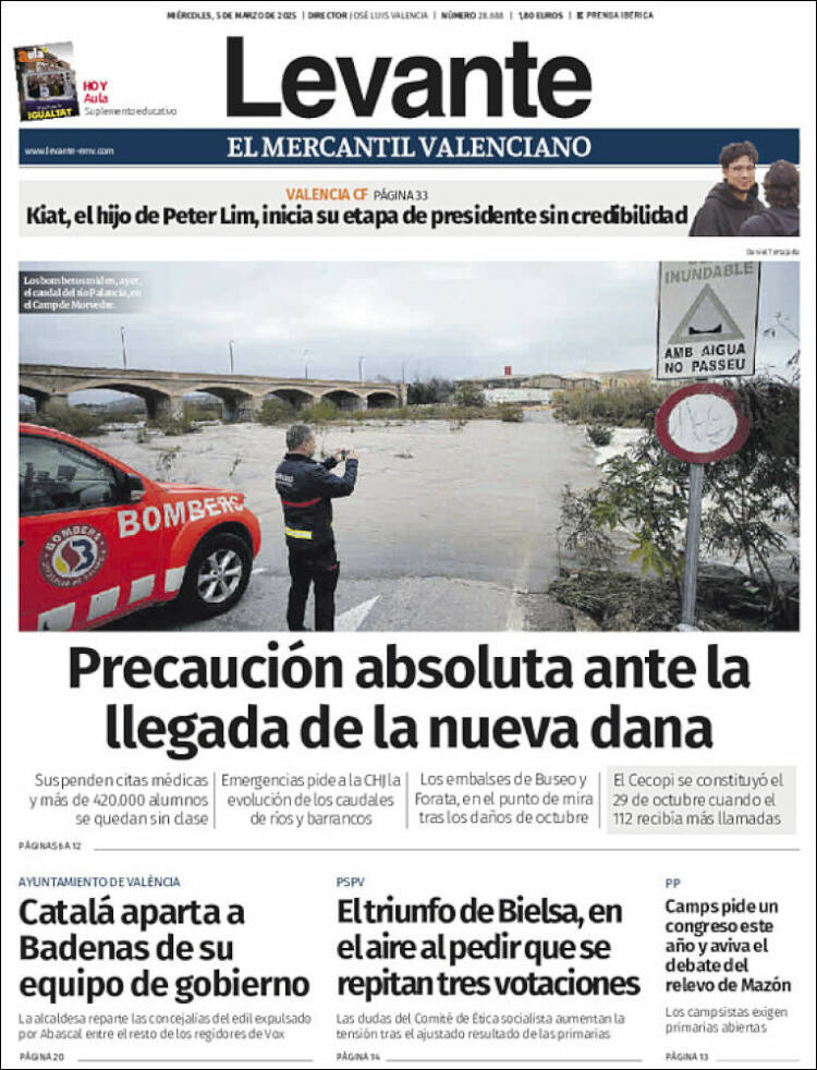 Portada de Levante (España)