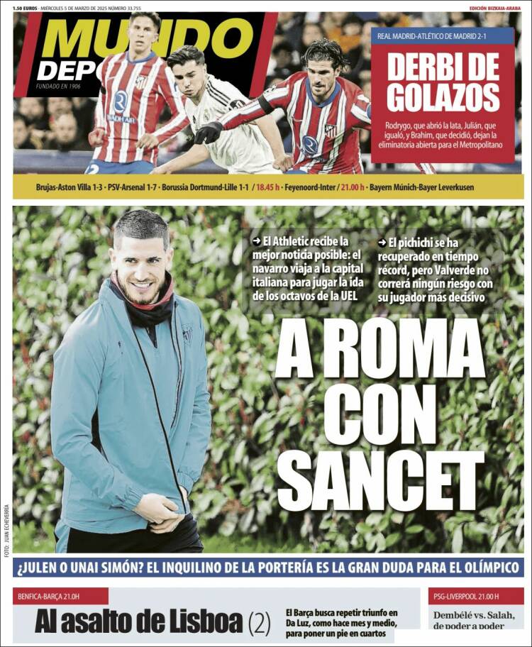 Portada de Mundo Deportivo Bizkaia (España)