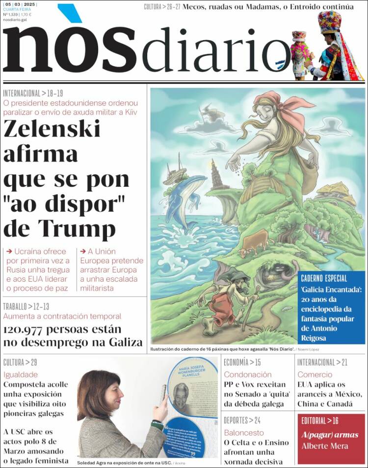 Portada de Nòs Diario (España)