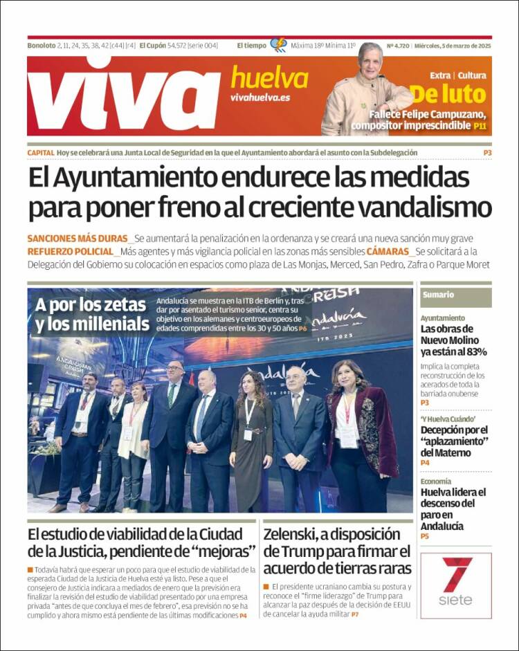 Portada de Viva Huelva (España)