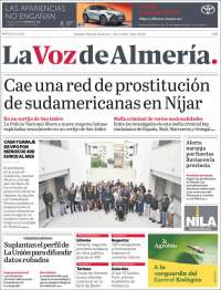 Portada de La Voz de Almería (España)