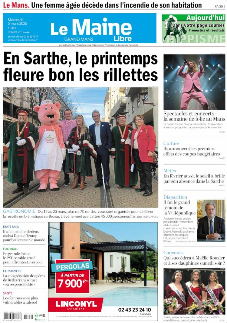 Portada de Le Maine Libre (Francia)