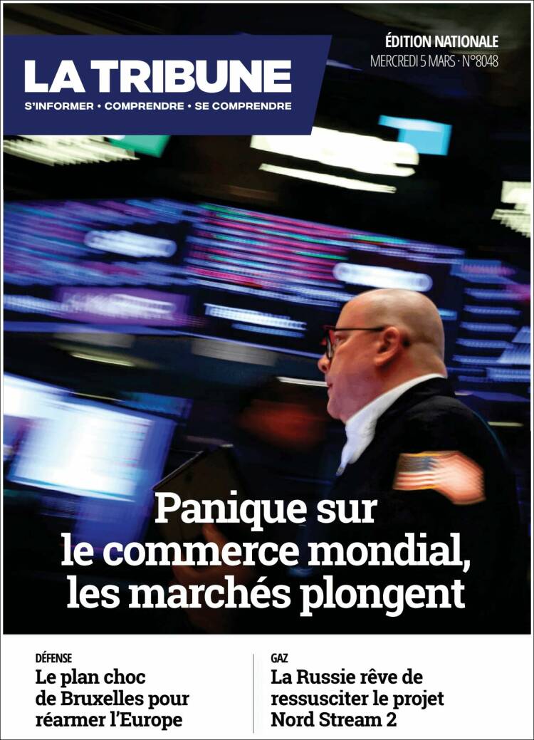 Portada de La Tribune (Francia)