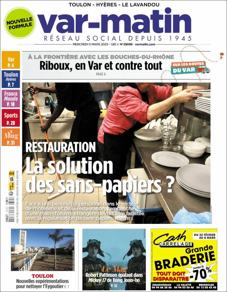 Portada de Var-Matin (Francia)