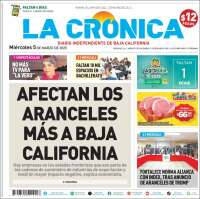 Portada de La Crónica de Baja California (México)