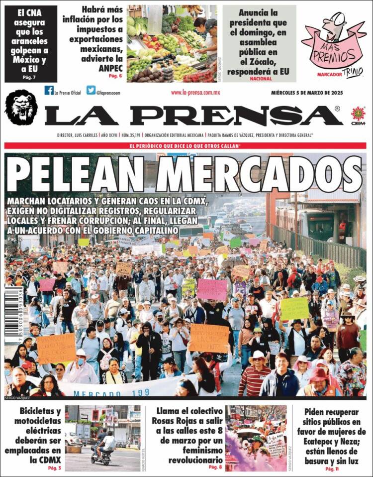 Portada de La Prensa (México)