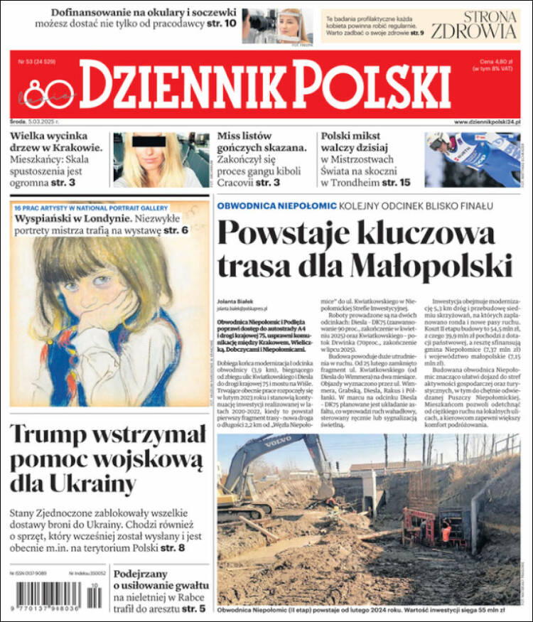 Portada de Dziennik (Polonia)