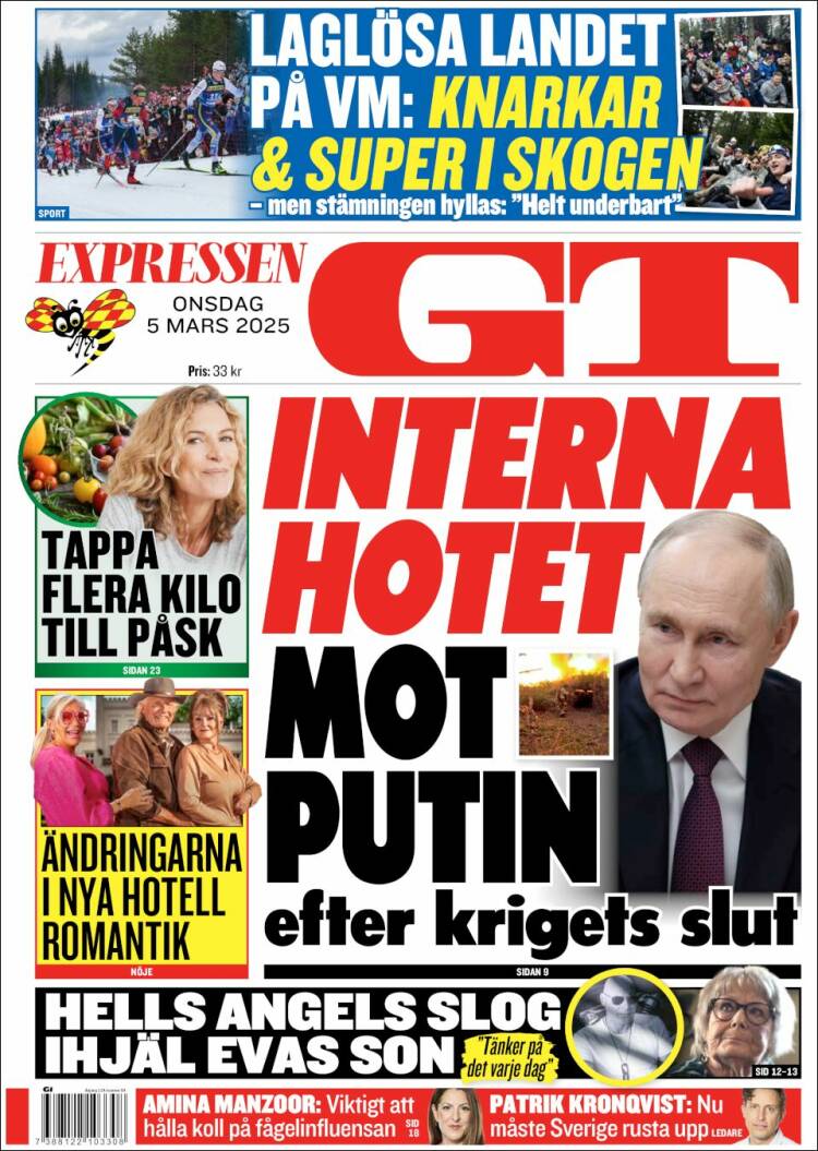 Portada de Göteborgstidningen (Suecia)