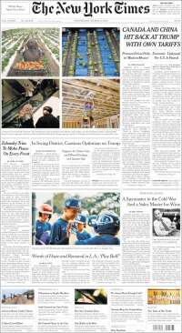 Portada de New York Times (USA)