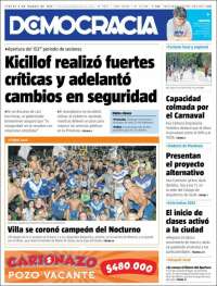 Portada de Diario Democracia (Argentina)