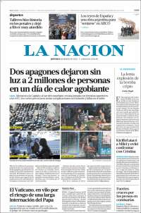 Portada de La Nación (Argentina)