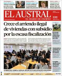 Portada de El Austral de Osorno (Chile)