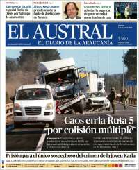 Portada de El Austral de Temuco (Chile)