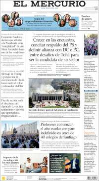 Portada de El Mercurio (Chile)