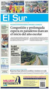 Portada de El Sur (Chile)