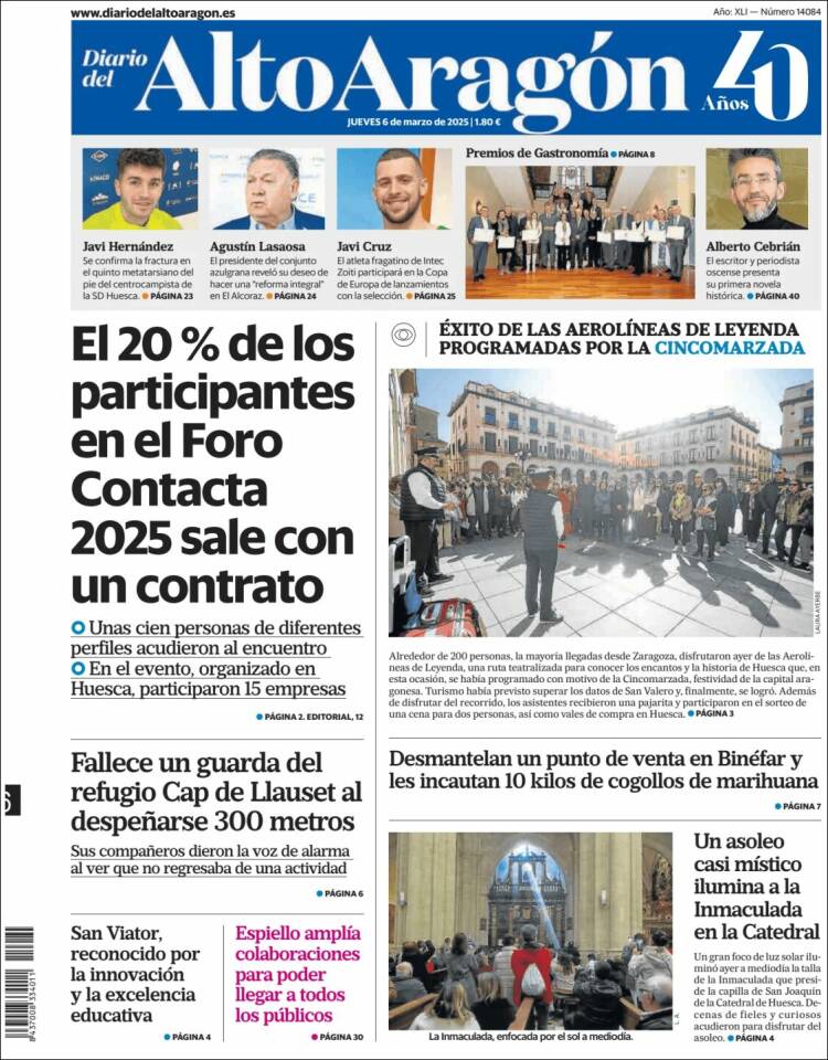 Portada de Diario del AltoAragón (España)