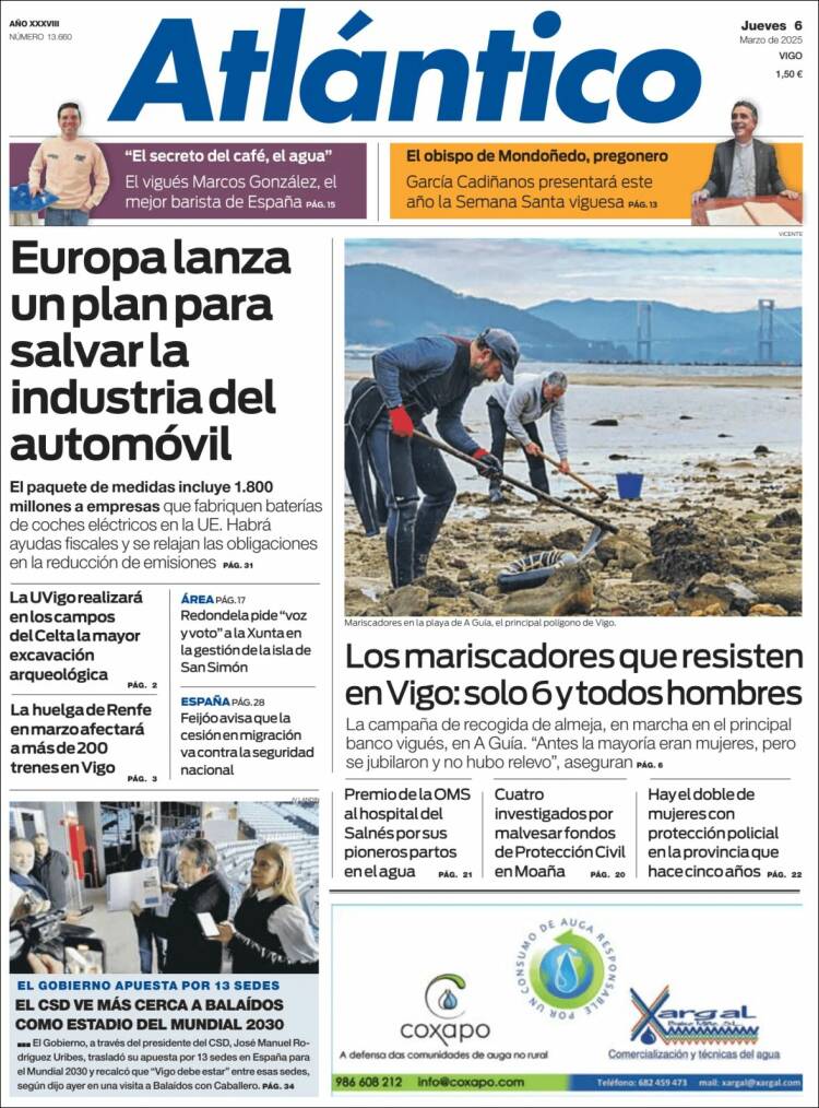 Portada de Atlántico Diario (España)