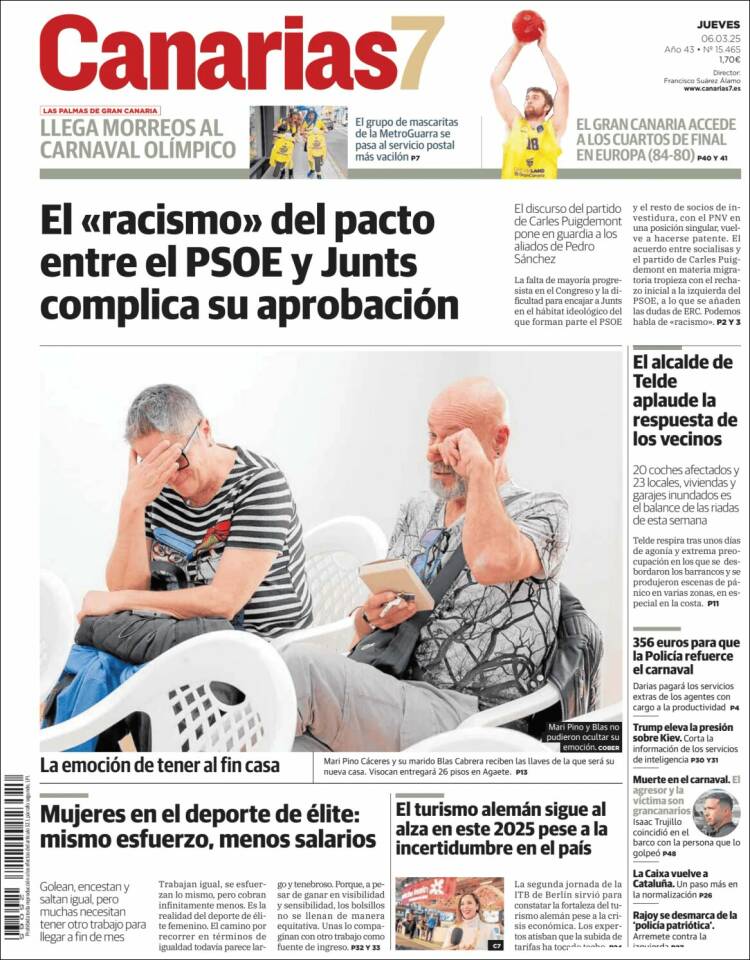 Portada de Canarias 7 (España)