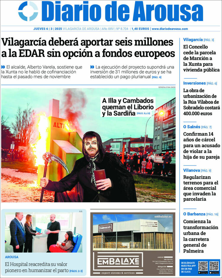 Portada de Diario de Arousa (España)