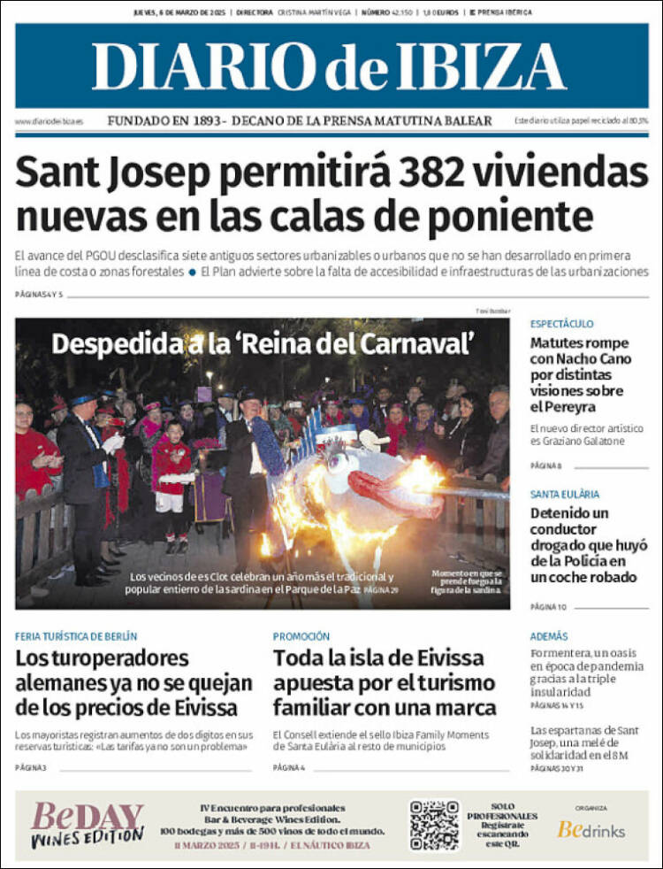 Portada de Diario de Ibiza (España)