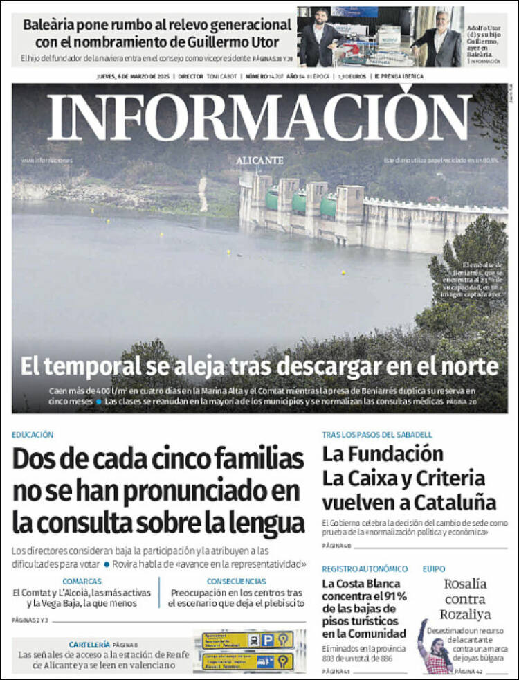 Portada de Diario Información (España)