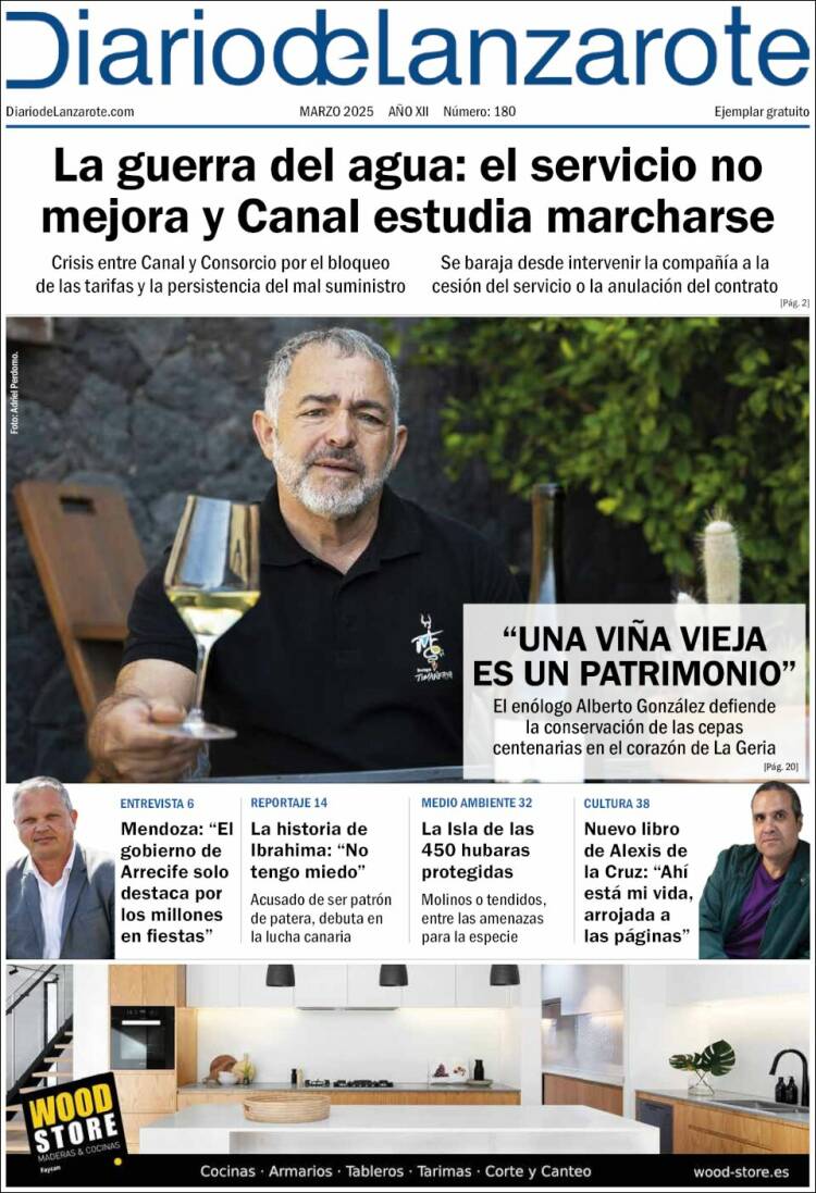 Portada de Diario de Lanzarote (España)