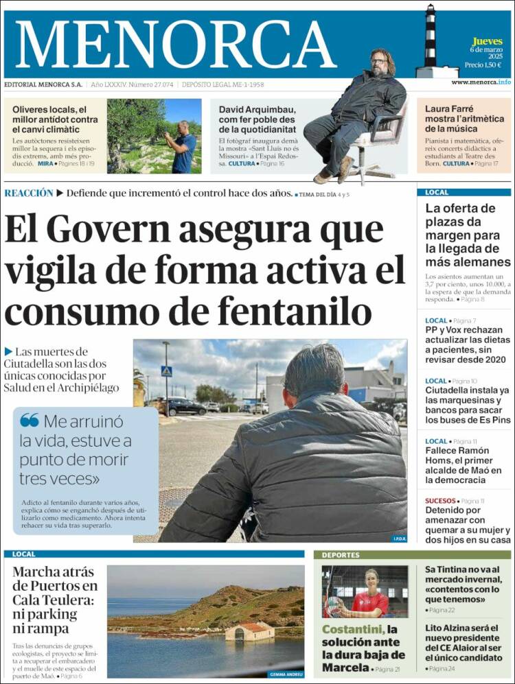 Portada de Menorca - Diario Insular (España)