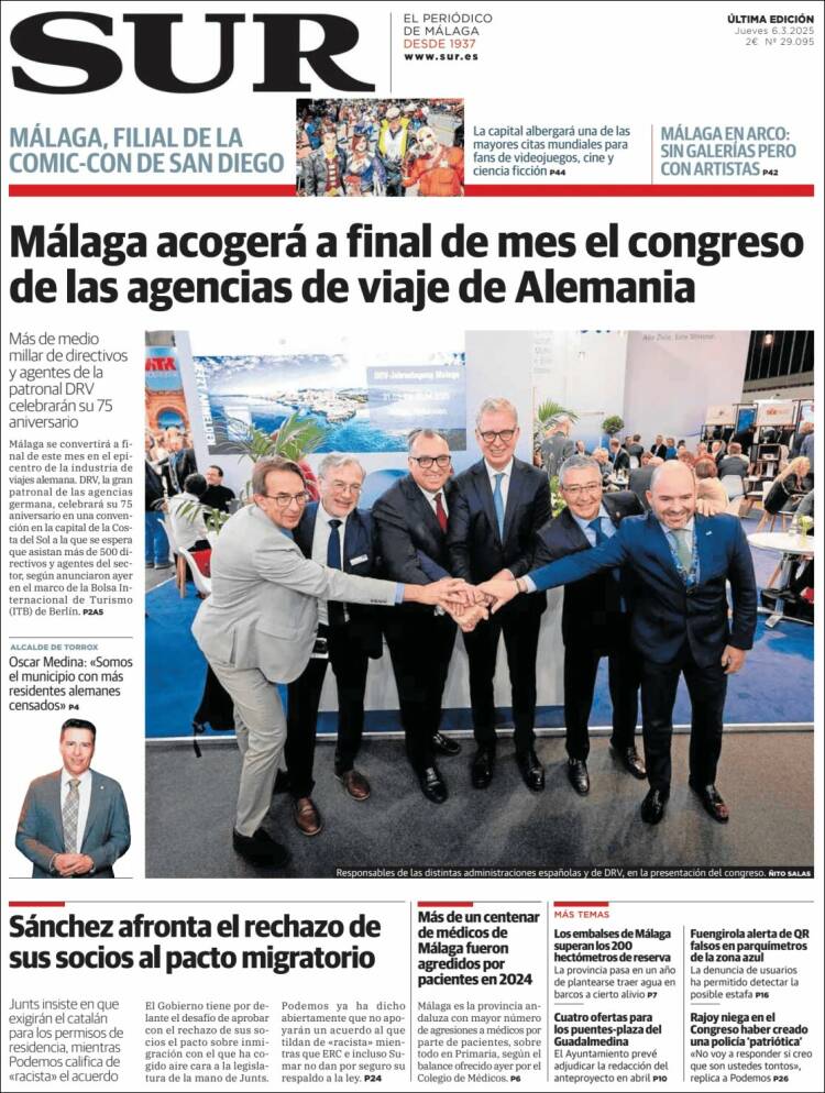 Portada de Diario el Sur (España)