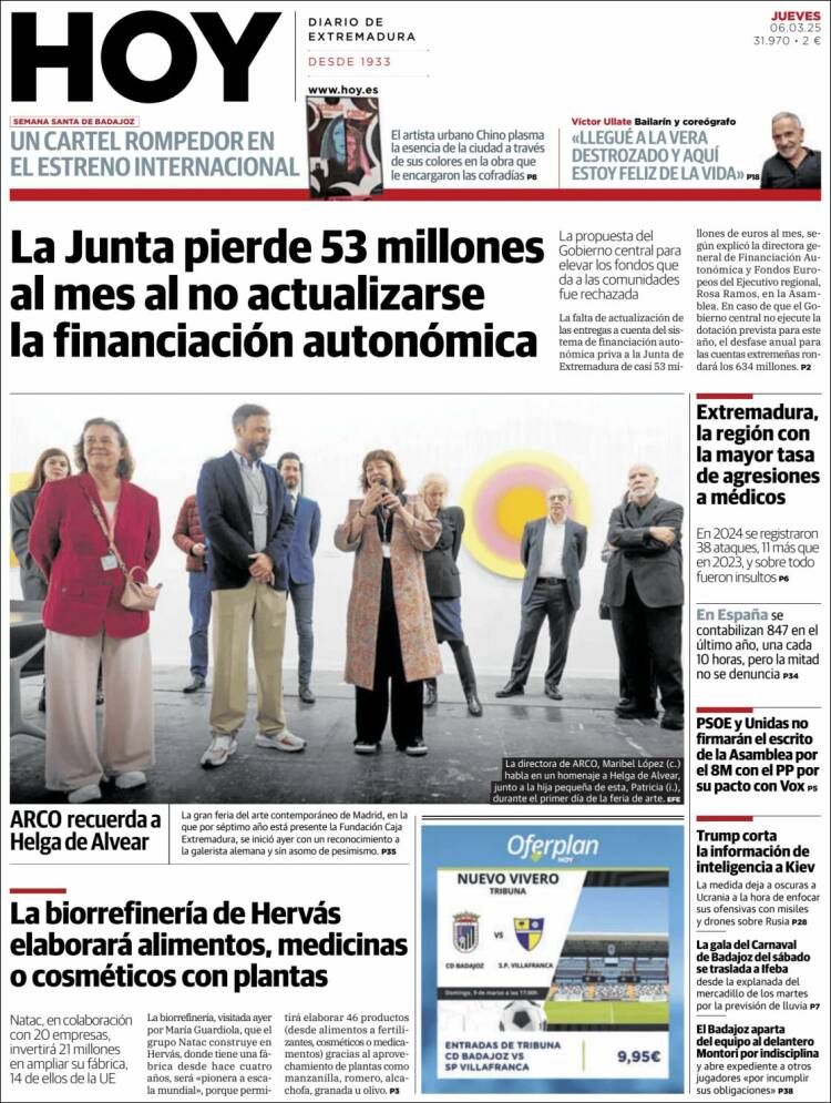 Portada de Hoy - Badajoz (España)