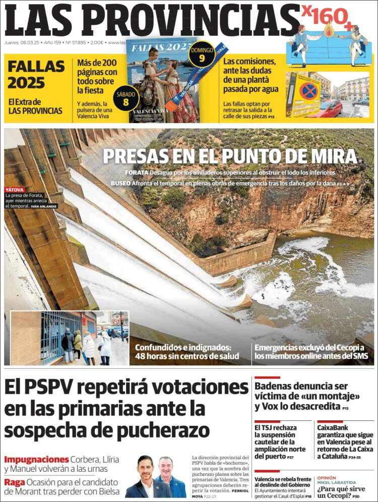 Portada de Las Provincias (España)