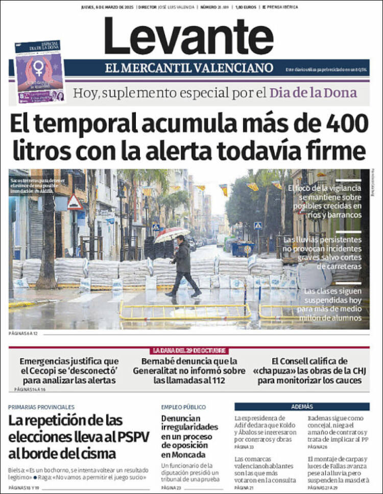 Portada de Levante (España)