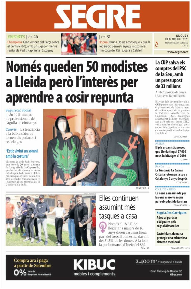 Portada de Segre (España)